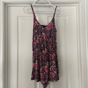 American Eagle purple floral romper